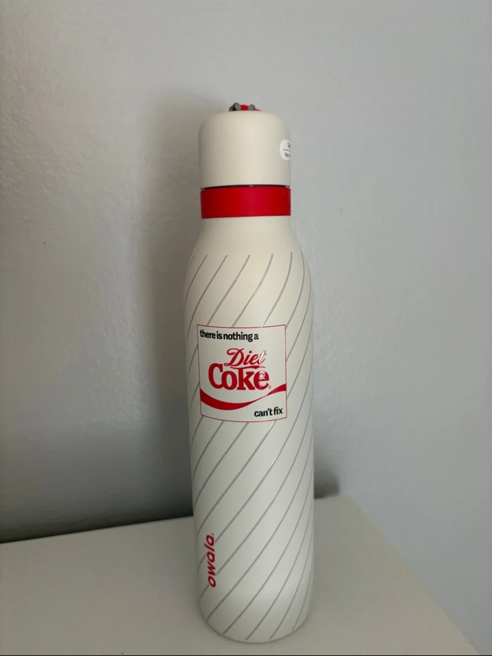 Diet Coke x owola White Insulated Water Bottle New! - Picture 1 of 1
